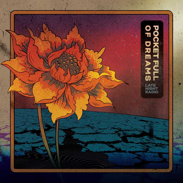 Album Cover: A warm-toned illustration of a flower growing out of a cool-toned cracked desert floor