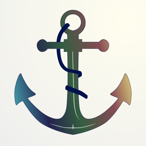 The Veneto logo, a ship's anchor with a rope around it, and a gradient background